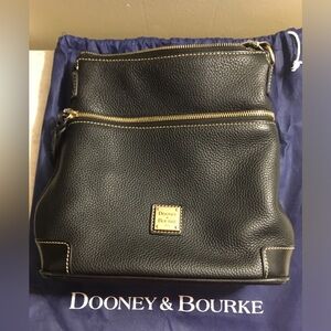 NWOT Dooney & Bourke Black Crossbody Pebbled Leather Bag comes with dust bag